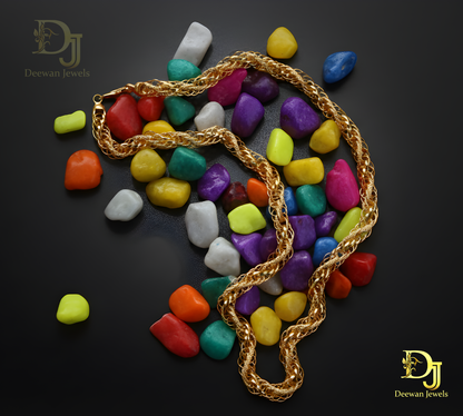 1 Gram Gold Plated Latest Design Rajwadi Chain for Men