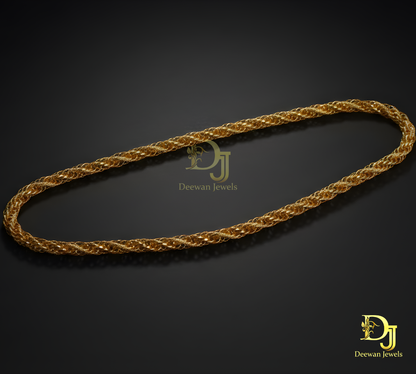 1 Gram Gold Plated Latest Design Rajwadi Chain for Men