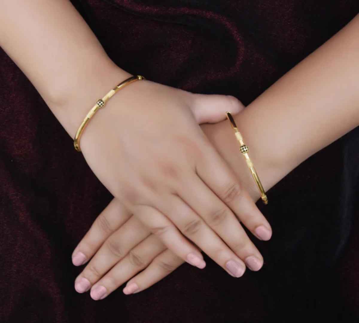 1 Gram Gold Plated Brilliant Design Bangles for Ladies