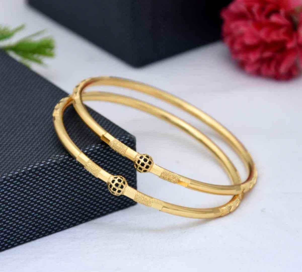 1 Gram Gold Plated Brilliant Design Bangles for Ladies