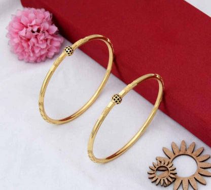 1 Gram Gold Plated Brilliant Design Bangles for Ladies