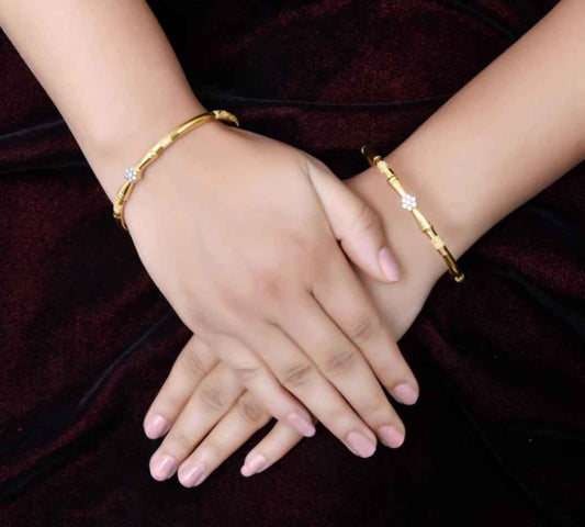 1 Gram Gold Plated Dazzling Design Bangles for Ladies