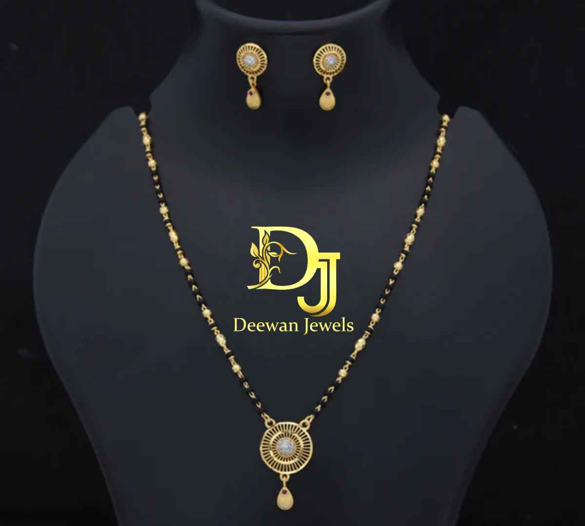 Fancy Design Gold Plated Mangalsutra Set for Women