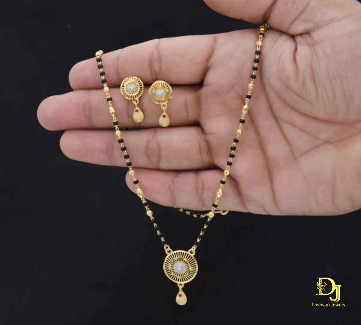Fancy Design Gold Plated Mangalsutra Set for Women