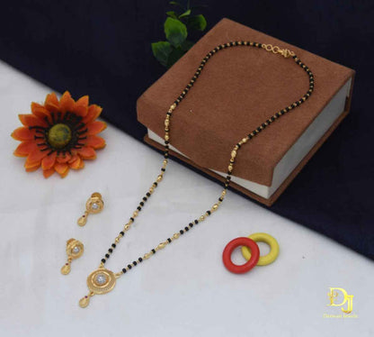 Fancy Design Gold Plated Mangalsutra Set for Women