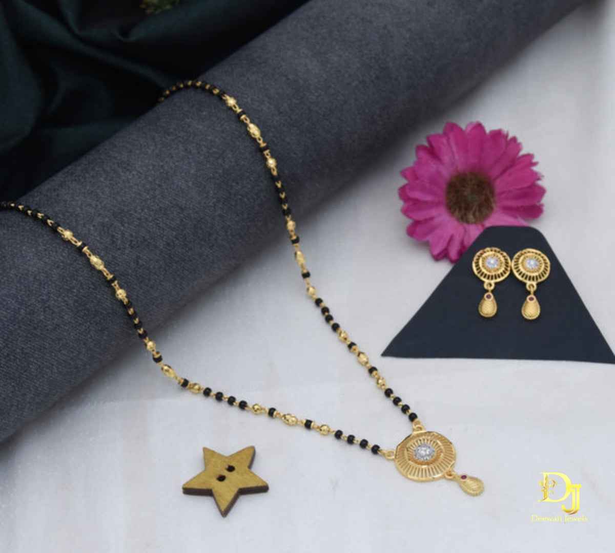 Fancy Design Gold Plated Mangalsutra Set for Women